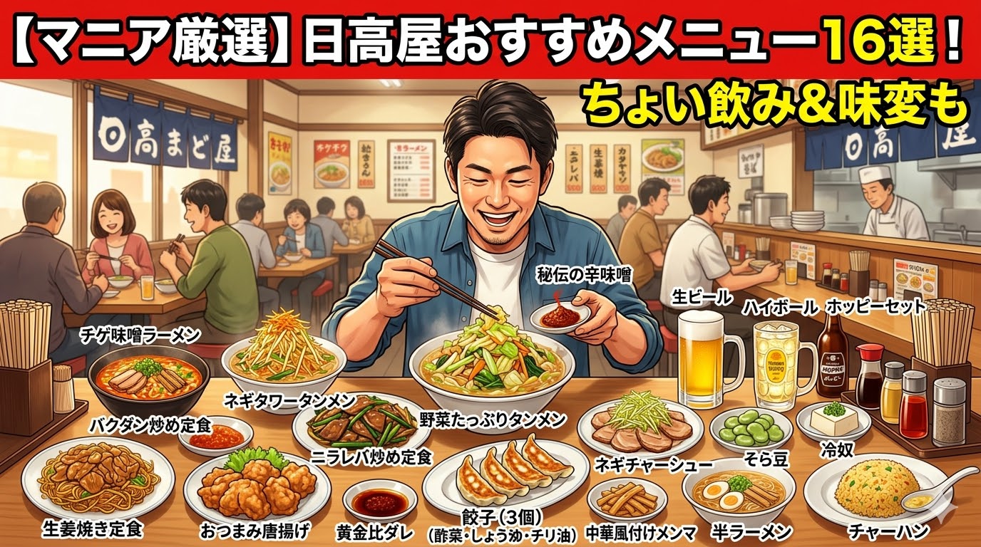 【マニア厳選】日高屋おすすめメニュー16選！ちょい飲み＆味変も