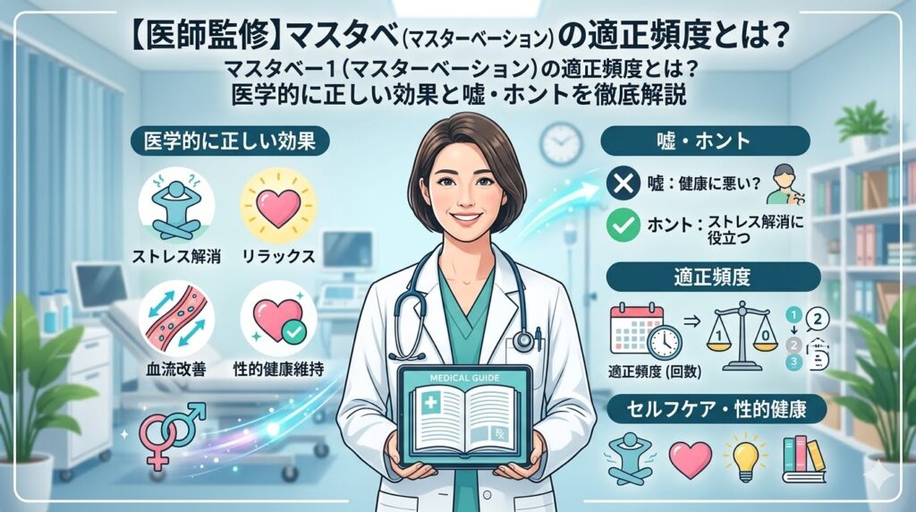 【医師監修】マスタベ（マスターベーション）の適正頻度とは？医学的に正しい効果と嘘・ホントを徹底解説